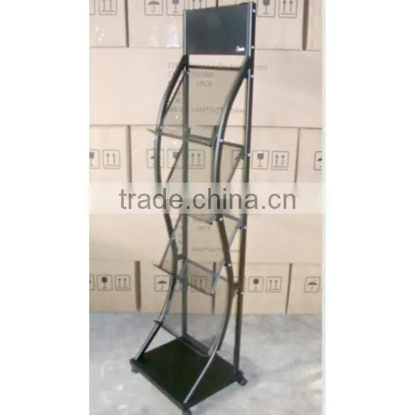 Flooring Wave Range Type 4-Tier Leaflet Display Stand photo-2