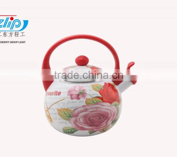 2.2L High Quality Enamel Kettle With Plastic Handle Beautiful Decor photo-5