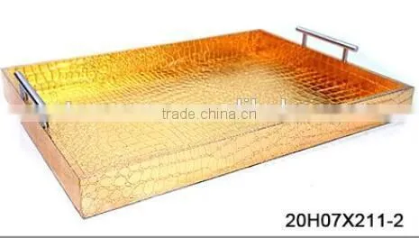 Popular Rectangular Tray With Two Metal Handles photo-3