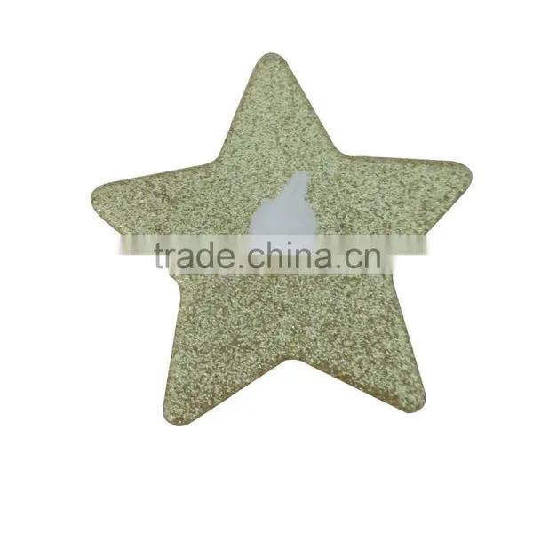 Christmas Star Shaped Metalic Battery Operated Led Tea Light Candle photo-3