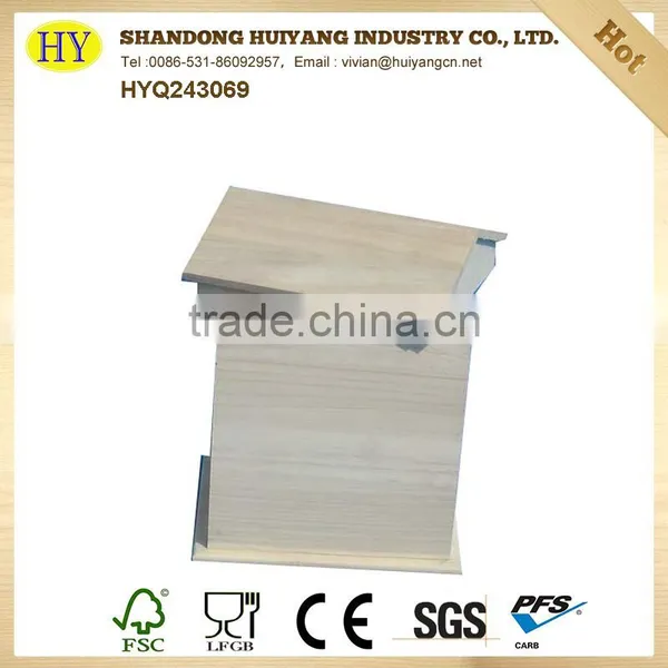 Unfinished Cheap Factory House Shape Wood Tissue Box photo-3