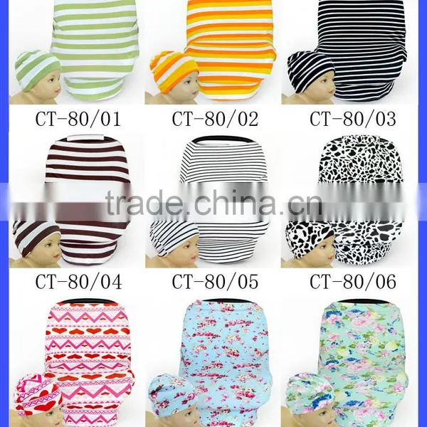 Double Function Baby Car Seat Cover Also Feeding Nursing Cover photo-6