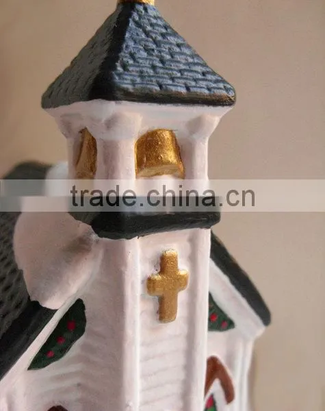 Ceramic Christmas Village, Lighted Church photo-2