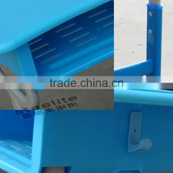Adjustable Leg Kids Cartoon Study Table and Chair School Plastic Table and Chair for Kids photo-4