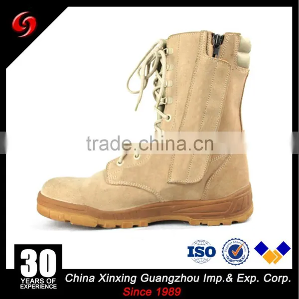Waterproof Combat Military Boot, Suede Leather Military Boots With Zipper photo-4