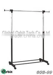 Extendable Single Clothes Rack, High Quality Clothes Hanger Rack With Wheels photo-6