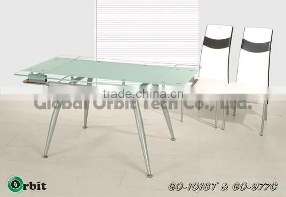 Modern Simple Dining Table Set Dining Room Designs Glass Dining Table and Chair photo-5