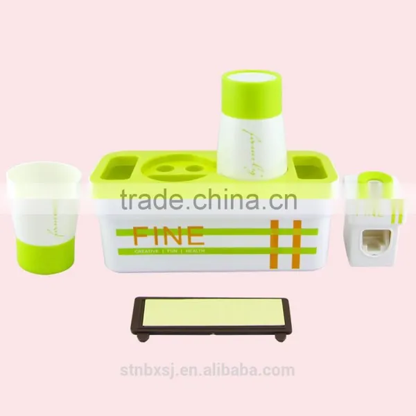 New Design Auto Toothpaste Dispenser Toothbrush Holder Set photo-3