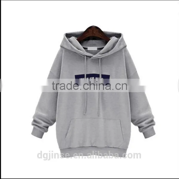 The New Spring Autumn Ladies Fleece Long Sleeve Plain Pullover Custom Print Loose Casual Hoodie for Women photo-3