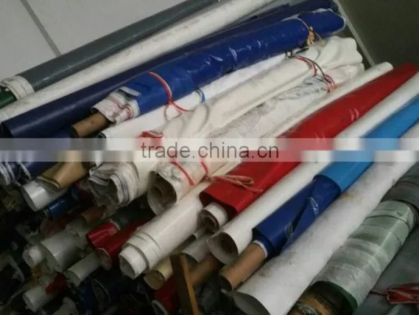 China Cheap Fabric PVC Coated Tarpaulin Stocklot photo-2
