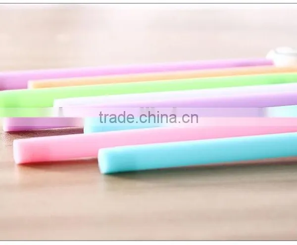Cute Steamed Buns Pattern Cap Pen 0.5mm Plastic Ballpoint Pen photo-3
