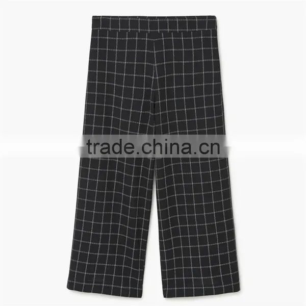 Attractive Glitzy Cropped Cutting Side Zip Cotton Womens Checkered Pants photo-6