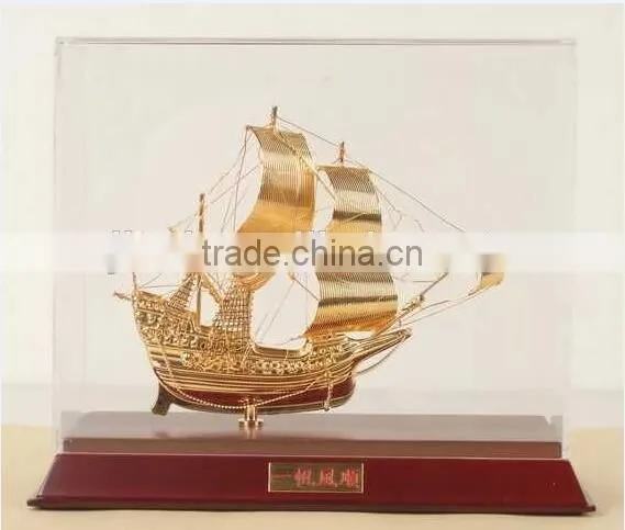 Luxury Shinning Sailing Boat , Ship Model For Home Decoration photo-5