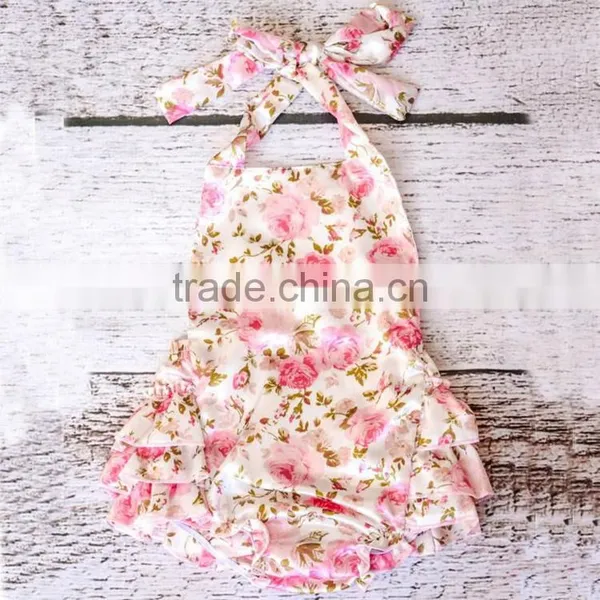 Baby Girls One-pieces Floral Romper Jumpsuit Jumper Outfit Clothes photo-4