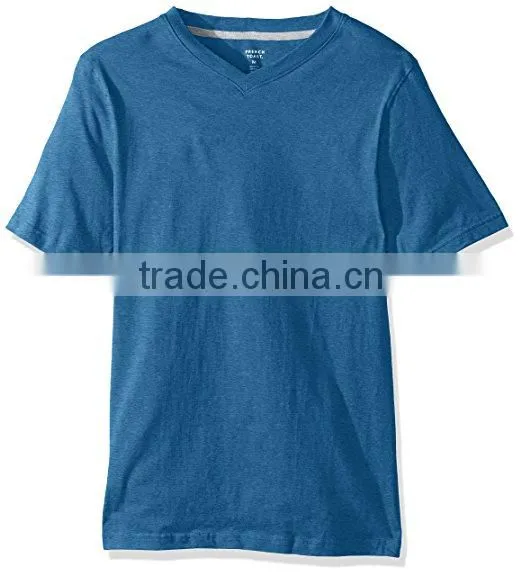 Men's v Neck Stand up Collar Red T-shirt photo-3