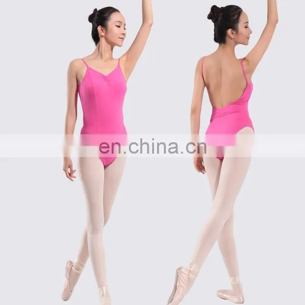 11514109 Camisole Low Back Ballet Leotards Yellow Dance Wear Activewear