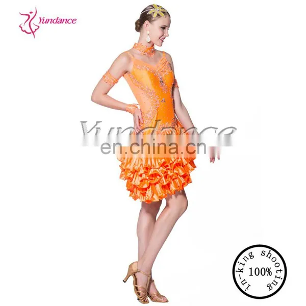 L-1181 Ruffle Dresses Ballroom Latin photo-5