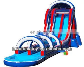2014 New 23ft American Inflatable Slide With Slip and Pool, Inflatable Water Slide With Pool