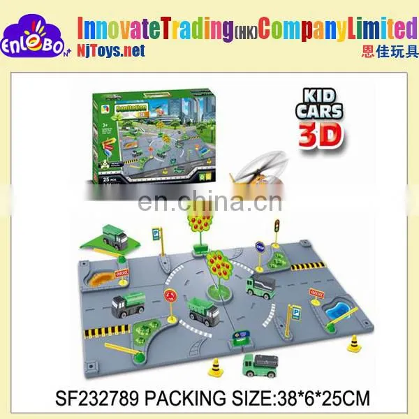 N+ URBAN ENVIRONMENTAL SANITATION PARKING LOT WITH 1 Plane & 2 Sanitation Truck.(slide)