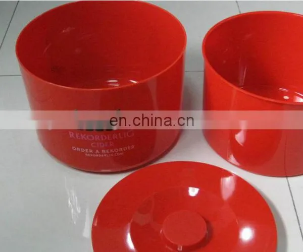 Custom New Design Round ps Cooler Ice Bucket With Lid Clear photo-6