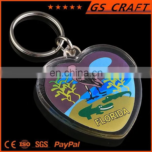 2015 Promotional Hot Sale Custom Made Heart Plastic Keychain photo-4