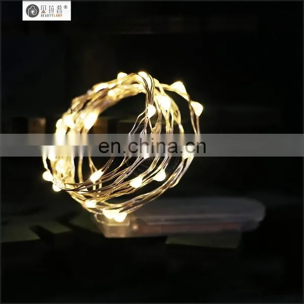 20 LED Battery Operated Micro Fairy Lights With Silver Wire by Festive Lights (White) photo-2