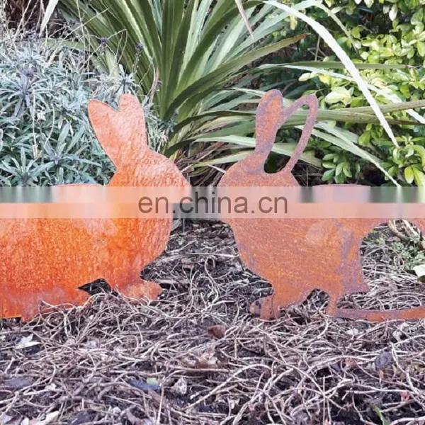 Custom Made Corten Steel Animal Rabbit Model photo-4