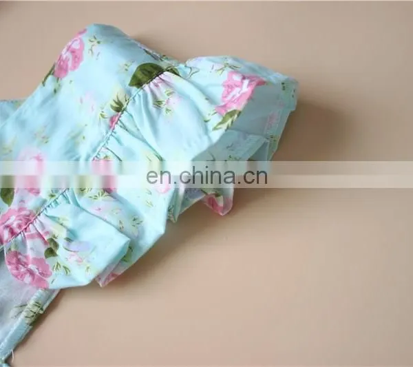 YIFAN 2018 Wholesale Cute Newborn Baby Romper Backless Summer Floral Ruffle Backless Summer Baby Girl Romper photo-3