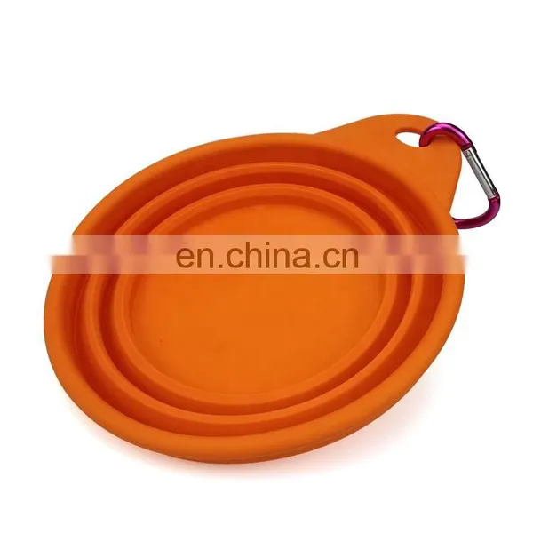 Custom Color Folding Silicone Dog Bowl Dog Feeding Bowl Travel Bowl for Dog photo-7
