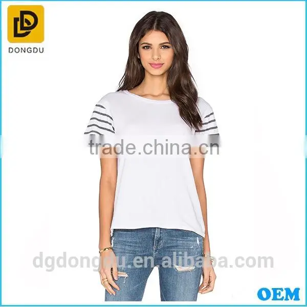 2016 China Factory OEM Service Wholesales 100% Cotton Lady T Shirt