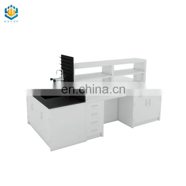 Polypropylene Laboratory Furniture Design Lab Working Table Chemical PP Island Work Bench photo-3