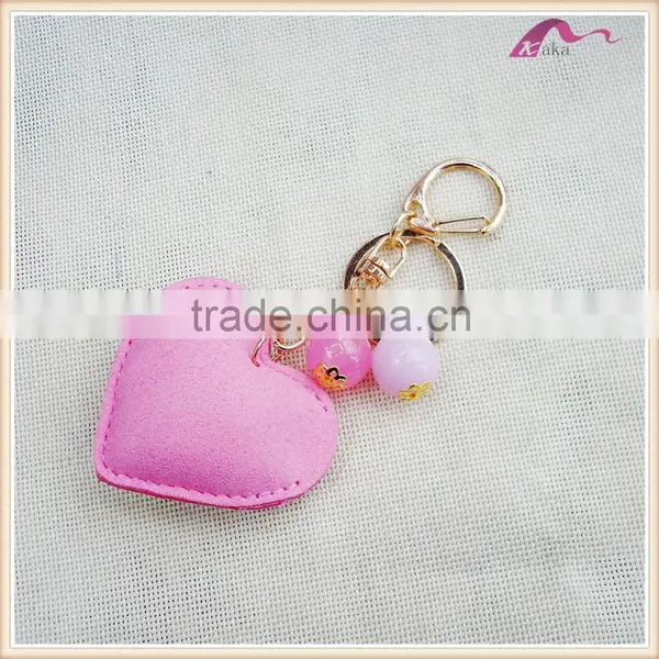 Custom Handmade Crystal Heart Leather Keychain For Gifts Quality Choice photo-2