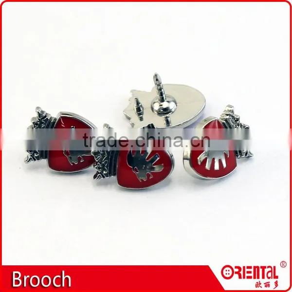 Enamle Lion Logo Metal Badge Straight Brooch Pin for Men photo-4