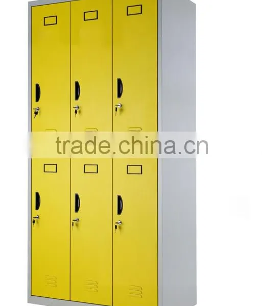 Used Colorful Gym Metal 6 Doors Locker photo-2
