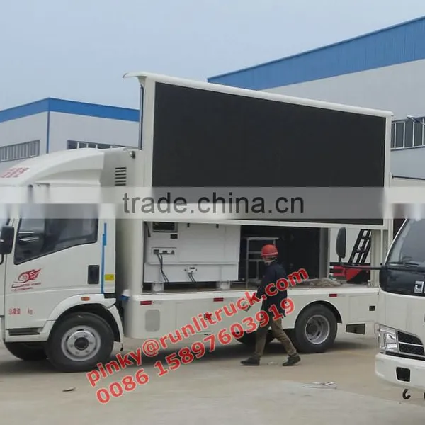 HOWO 6Wheels MiNI LED Trucks, Out Door Mobile LED Advertising Truck P10, P8, P6 LED Screen on Sales photo-3
