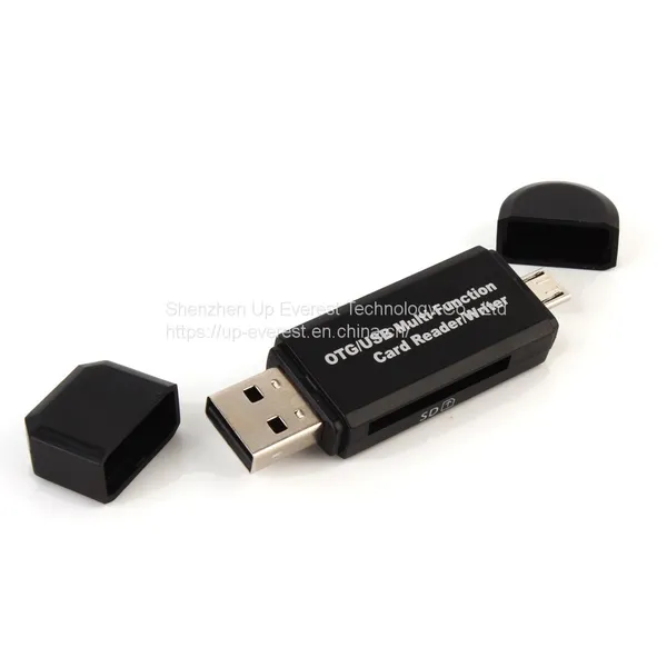 USB 2.0+MICRO USB Interface SD+MICRO SD Memory OTG Card Reader for Laptop Computer photo-3