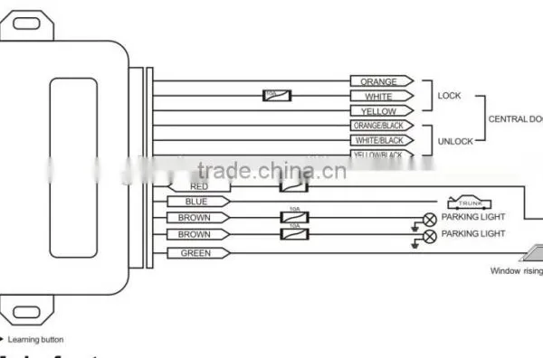 Commercial Keyless Door Lock System With Power Window Output and Trunk Realease photo-2