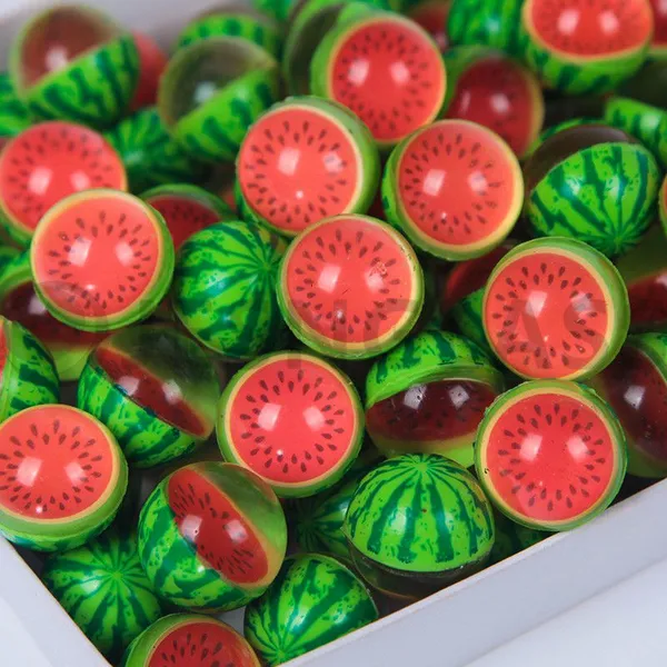 Factory Wholesale Various Design 20mm 27mm 32mm 35mm 38mm 45mm 49mm 56mm 60mm Fruit Bouncy Toy Rubber Balls photo-2