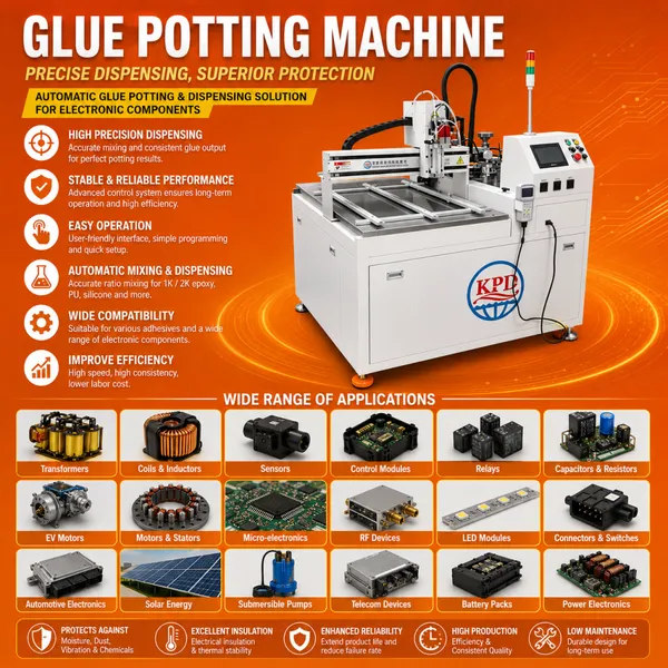Battery Packs Potting and Casting Encapsulation Machine With 2 Part Liquid Resin Adhesive Material With Auto Degassing Function photo-3
