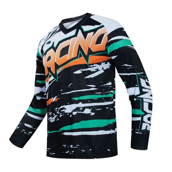 Custom MTB Shirts Long Sleeve Mountain Bike Racing Jersey Men Breathable BMX Jersey Downhill Mountain Cycle MTB Jerseys