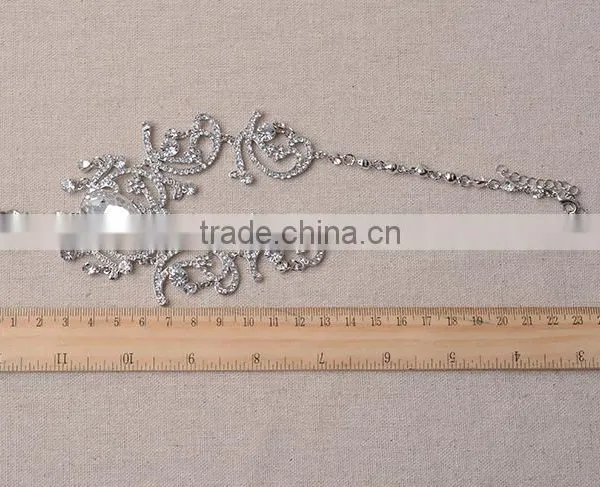 Wedding Photo Decorative Design Crystal Rhinestone Necklace Set photo-4