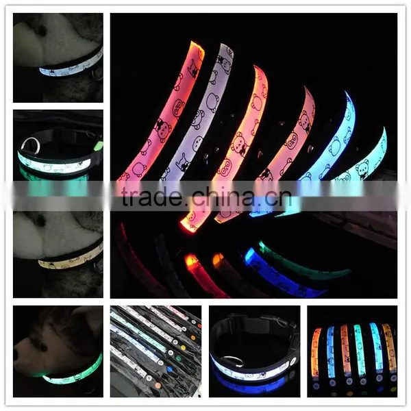Led Shining Dog Collars on Neck, Glow in the Dark photo-5