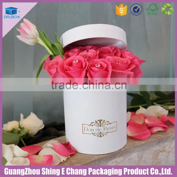 Colorful Flower Decoration Paperboard Roses Hat Box photo-3