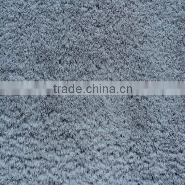 100%polyester Fake Rabbit Fur Fabric Ladies Winter Coats Fabric Grey Fabric photo-4