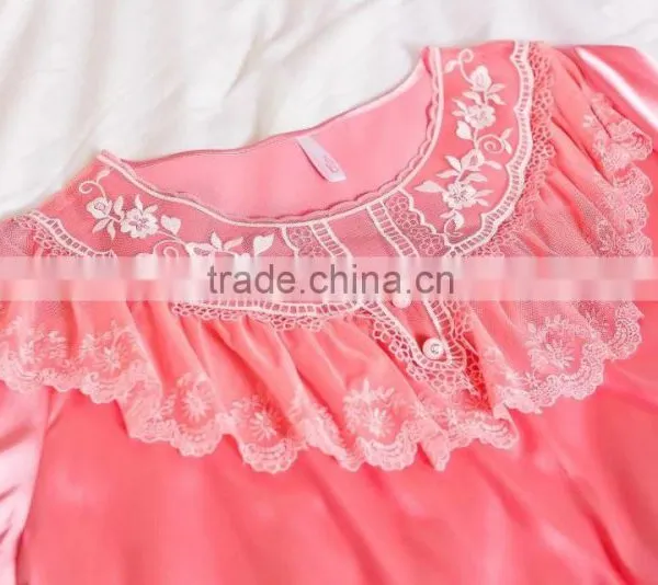 Noya Customized ZM 8292 Women Imitated Silk Fabric Pajamas photo-4