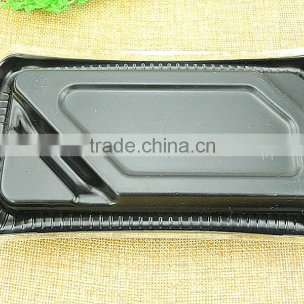 OPS Plastic Disposable Embossing Sushi Box Container Tray With Clear Lid photo-4