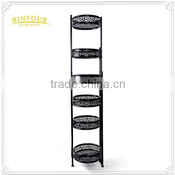 6 Tier Iron Flower Pot Stand Flower Stand Metal Plant Stand photo-3