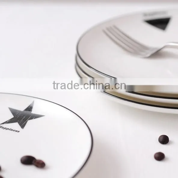 Contracted the Nordic Style Household Hand-painted Ceramic Dinner Plate YJ-XFXL photo-5