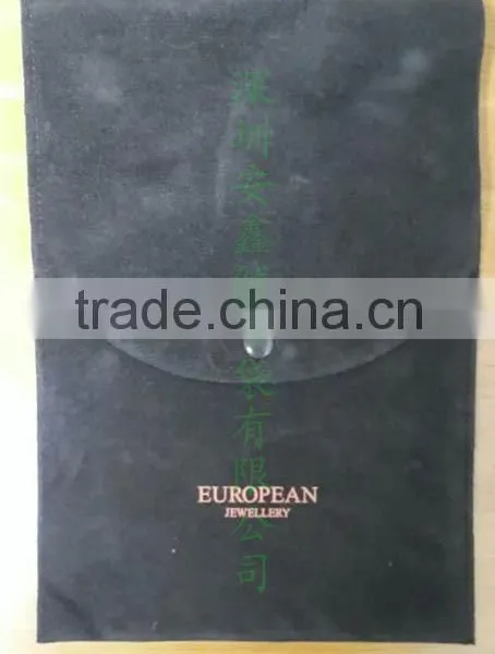 Logo Golden Printed Black High Quality Custom Velvet Bag/custom Logo Jewelry Bags photo-2