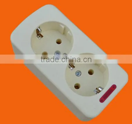 European Style 3 Way Power Extension Socket With Earth (E5003E) photo-3